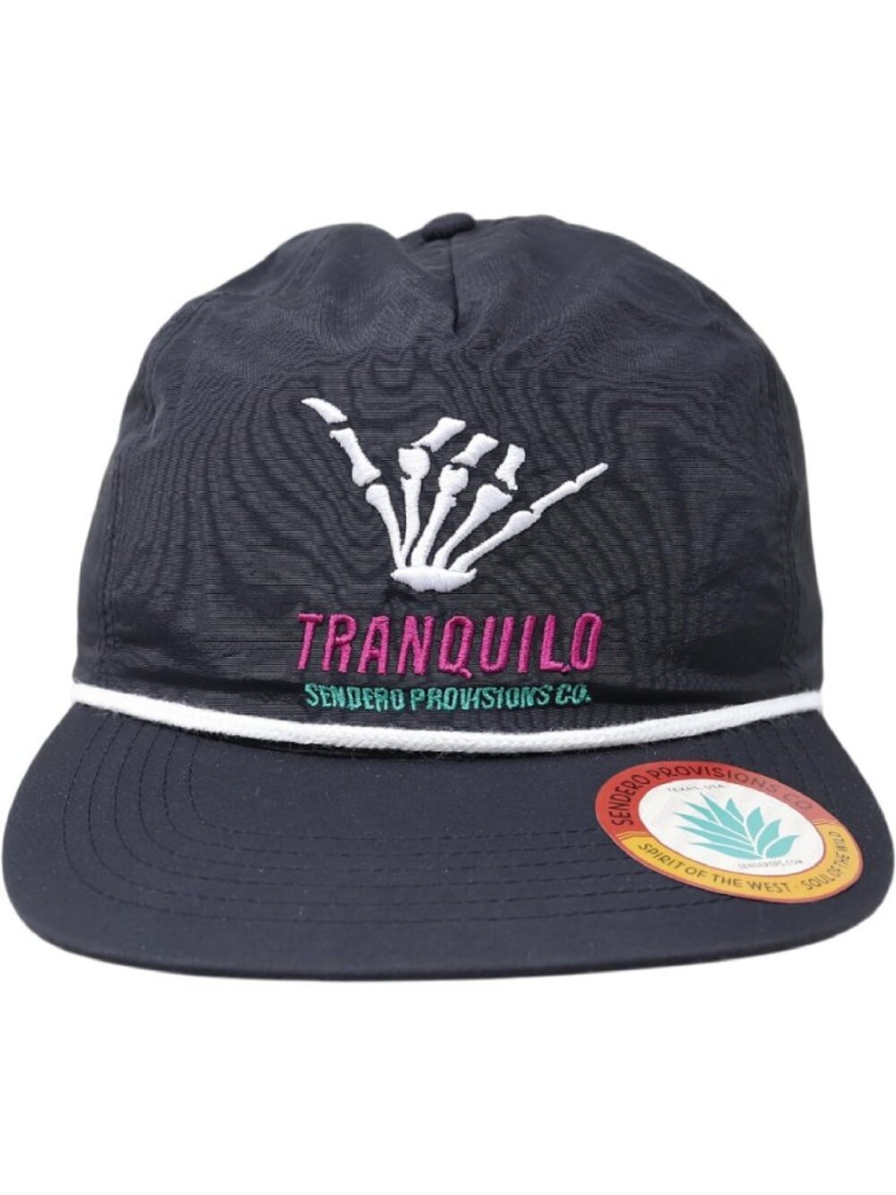 Tranquilo Adjustable Snapback Hat - Stylish Black & White Cap for Outdoor